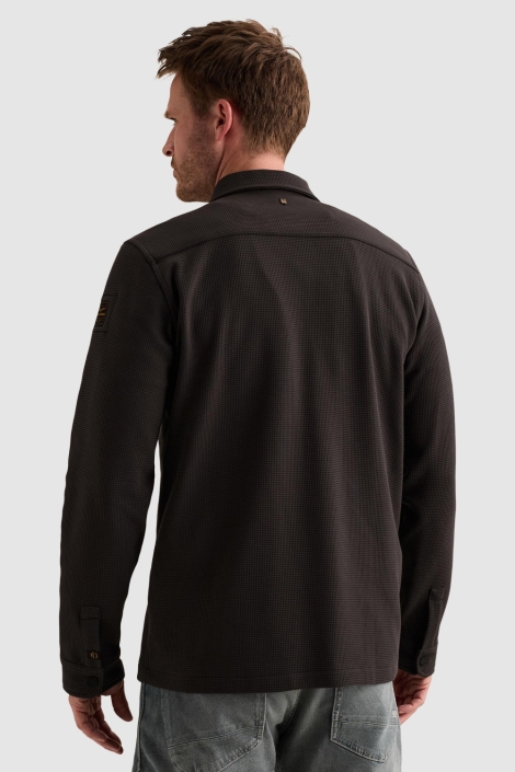 PME legend grijze heren overhemd | Model achteraanzicht