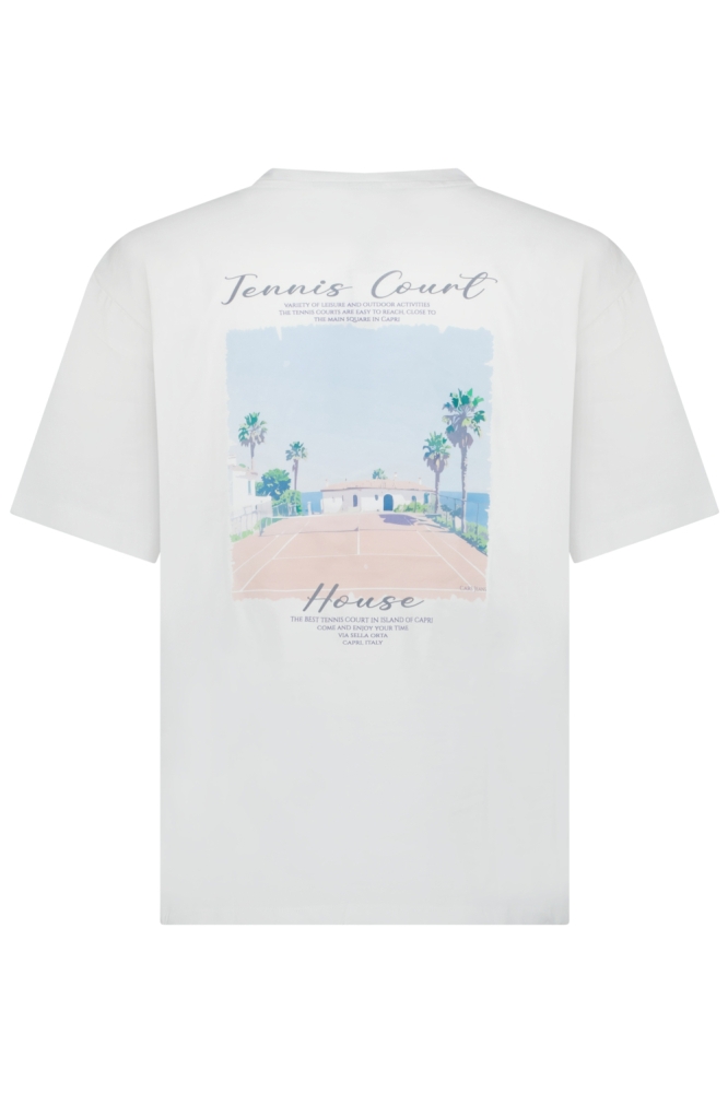 Cars witte heren t-shirt | Achteraanzicht