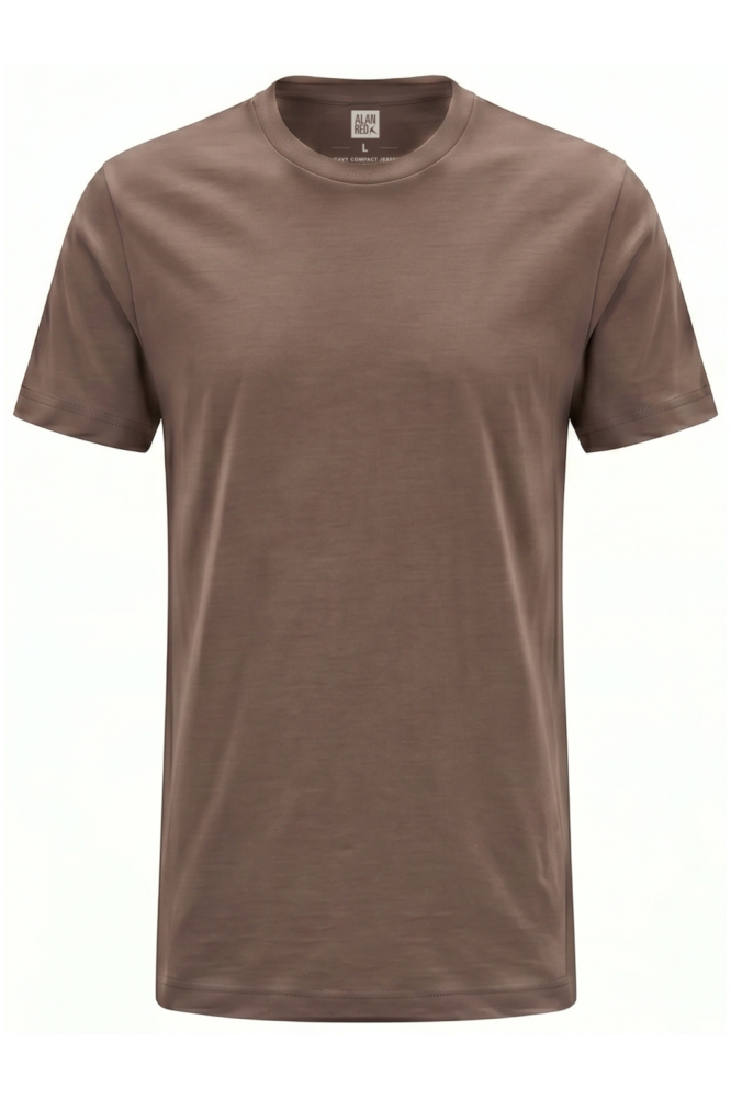 Alan Red bruine heren t-shirt | Vooraanzicht