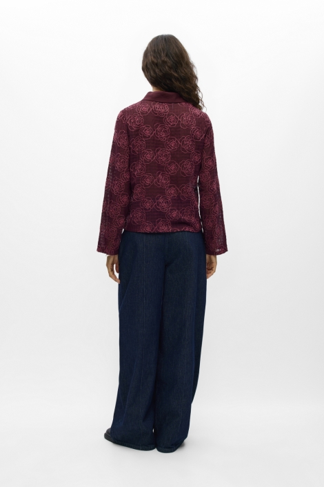Object bordeaux dames blouse | Model
