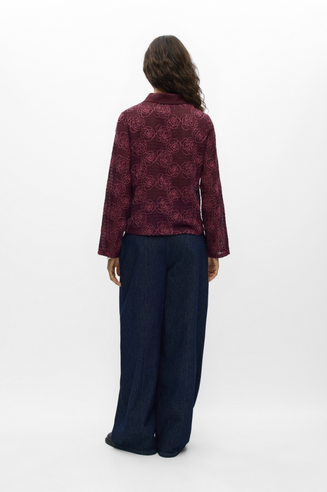 Object bordeaux dames blouse | Model