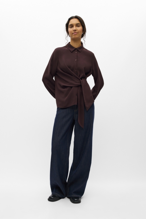 Object bordeaux dames blouse | Model