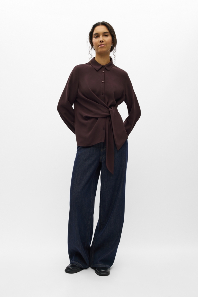 Object bordeaux dames blouse | Model
