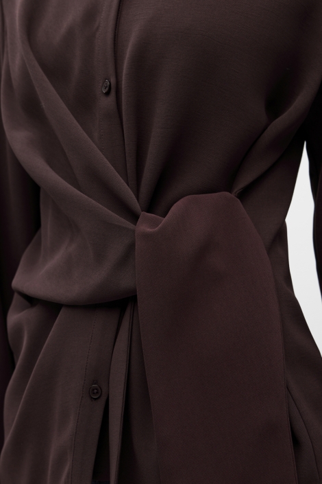 Object bordeaux dames blouse | Close up