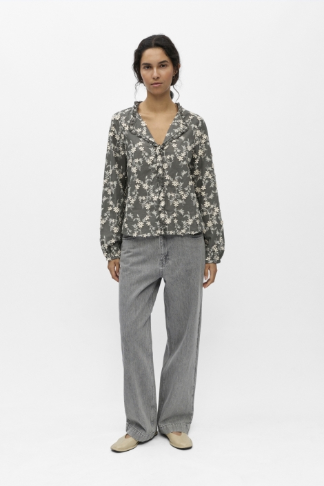 Object grijze dames blouse | Model