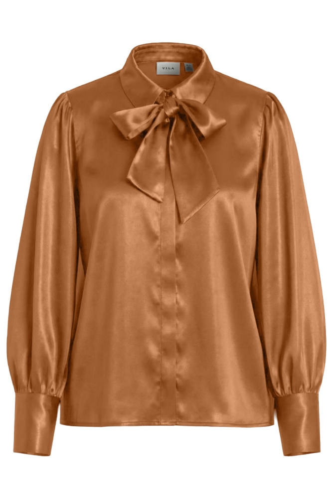 Vila camel dames blouse | Vooraanzicht