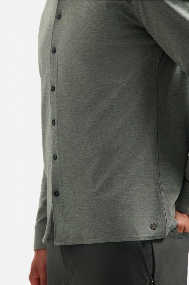 NO-EXCESS groene heren overhemd | Close up