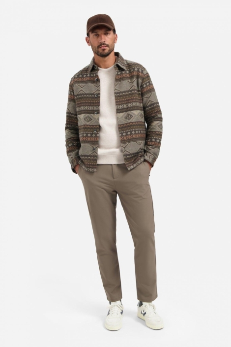 NO-EXCESS taupe heren overhemd | Model