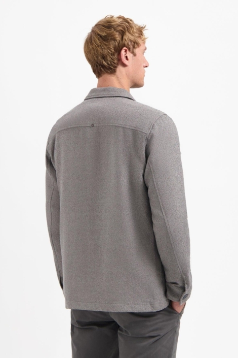NO-EXCESS grijze heren overhemd | Model achteraanzicht