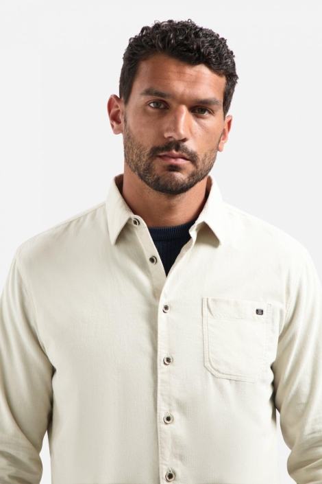 NO-EXCESS beige heren overhemd | Close up