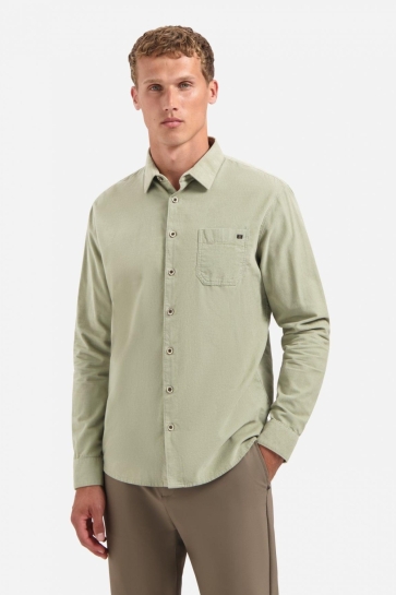 NO-EXCESS Overhemd UNI HEMD IN FANCY CORDUROY 29430843 Light Moss