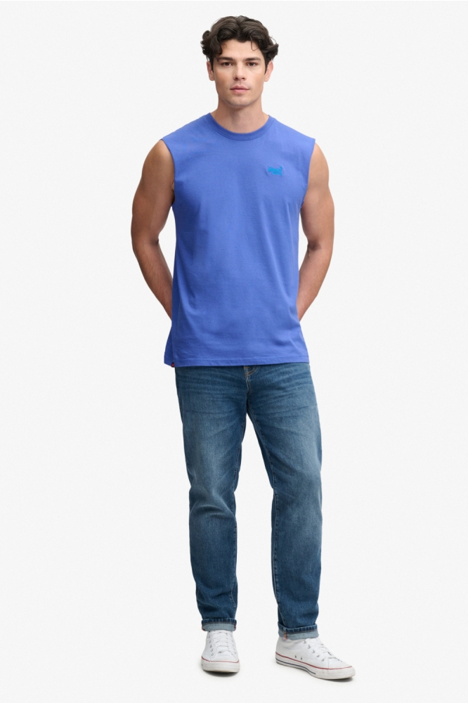 Superdry blauwe heren t-shirt | Model