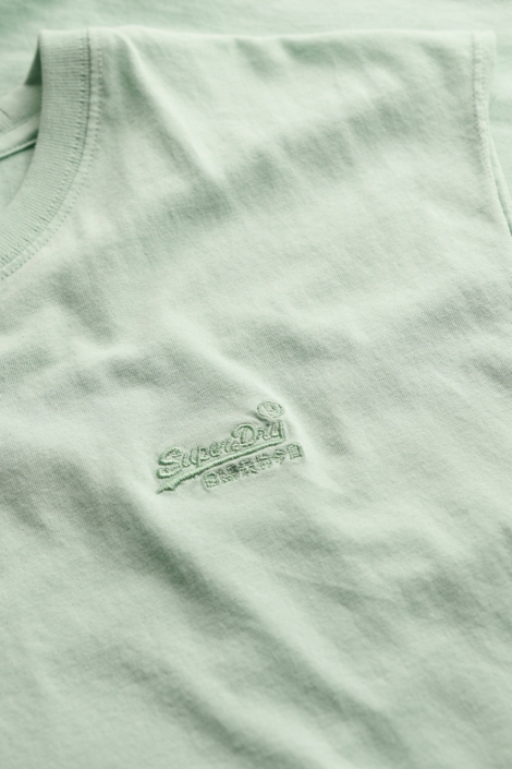 Superdry groene heren t-shirt | Close up