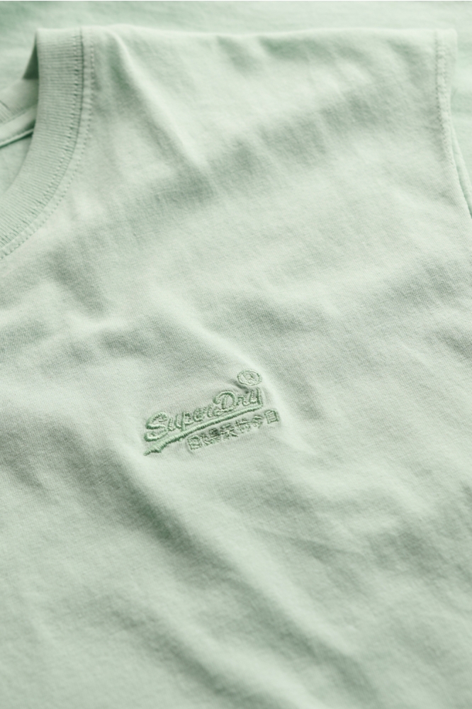 Superdry groene heren t-shirt | Close up