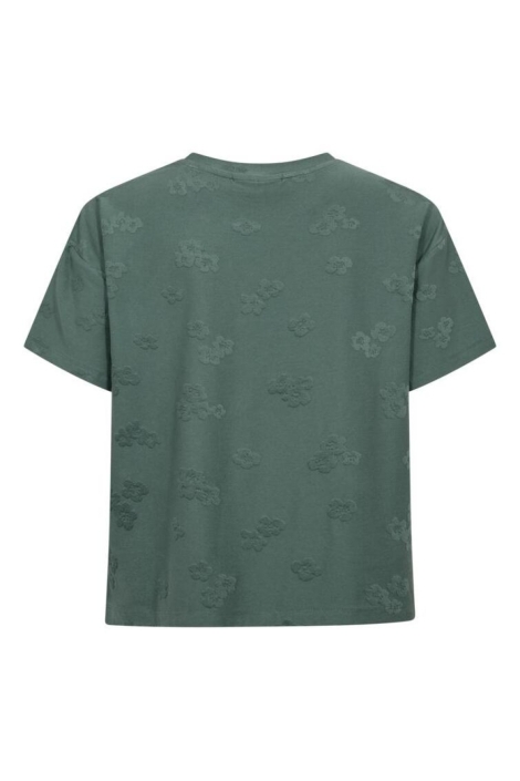 Freequent groene dames t-shirt | Achteraanzicht