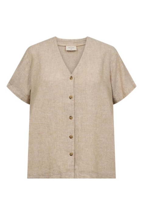 Freequent zand dames blouse | Vooraanzicht