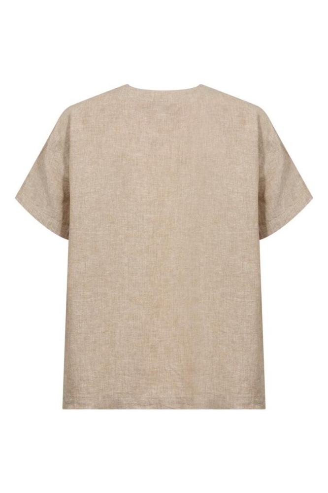 Freequent zand dames blouse | Achteraanzicht