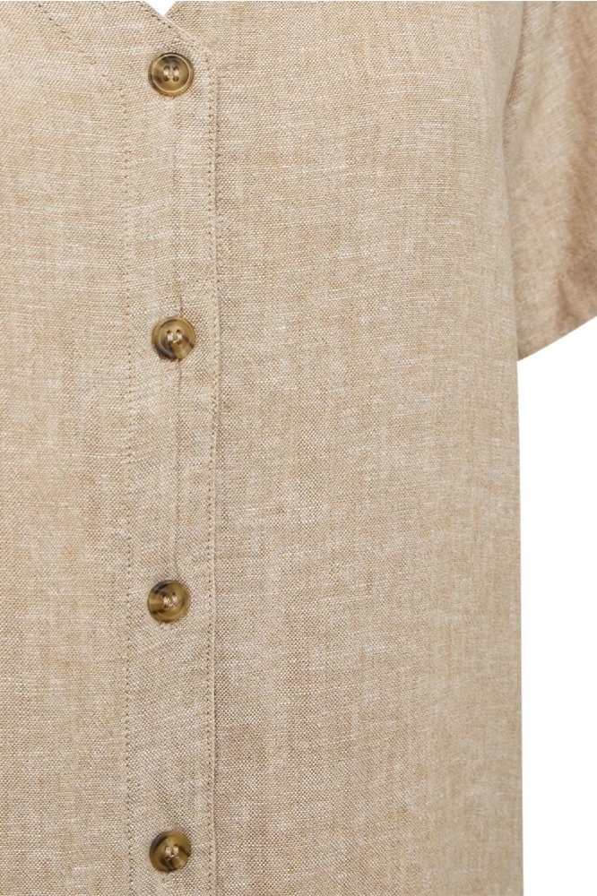Freequent zand dames blouse | Close up