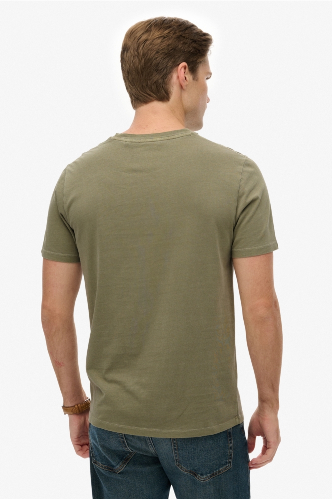 Superdry groene heren t-shirt | Model achteraanzicht