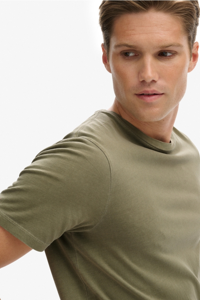 Superdry groene heren t-shirt | Close up