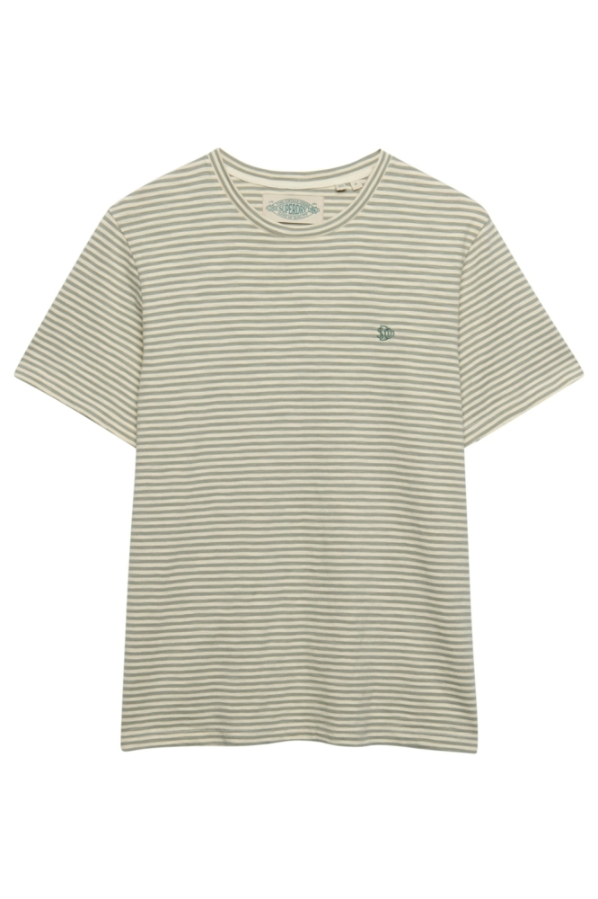 Superdry beige heren t-shirt | Vooraanzicht