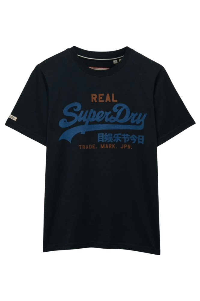 Superdry blauwe heren t-shirt | Vooraanzicht
