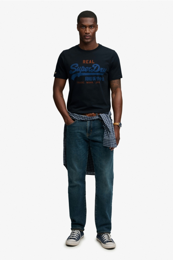 Superdry blauwe heren t-shirt | Model