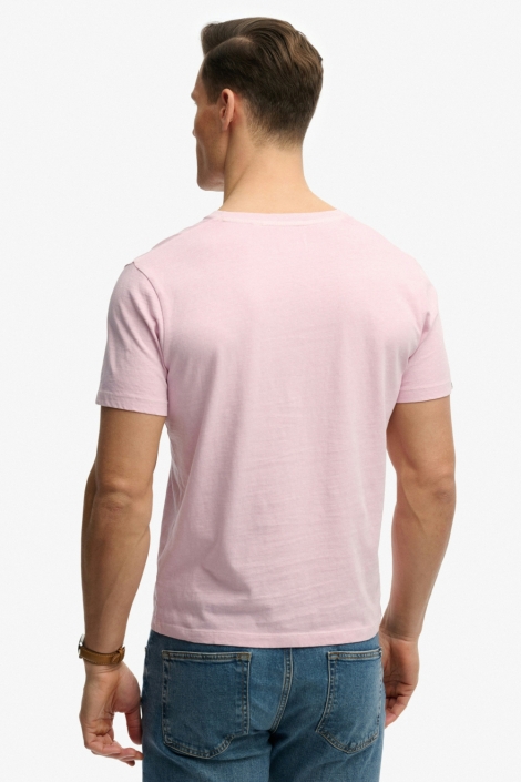 Superdry roze heren t-shirt | Model achteraanzicht