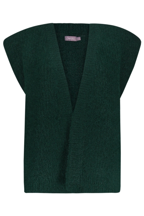Geisha groene dames gilet | Vooraanzicht
