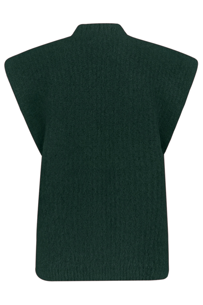 Geisha groene dames gilet | Achteraanzicht