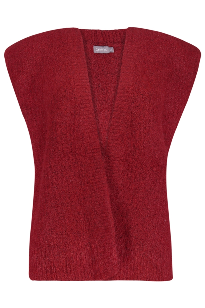 Geisha rode dames gilet | Vooraanzicht