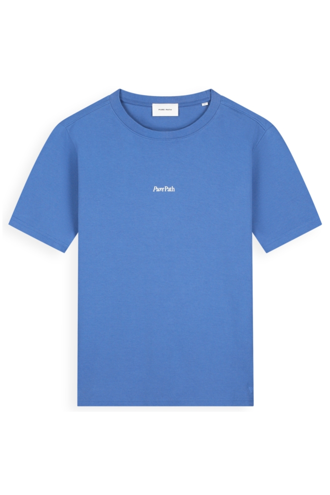 Pure Path blauwe heren t-shirt | Vooraanzicht