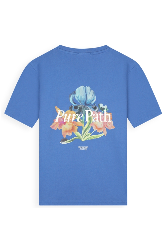 Pure Path blauwe heren t-shirt | Achteraanzicht