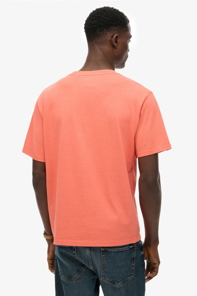 Superdry paarse heren t-shirt | Model achteraanzicht