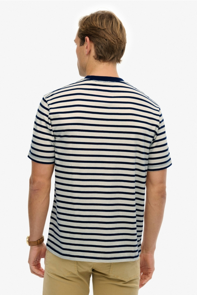 Superdry witte heren t-shirt | Model achteraanzicht