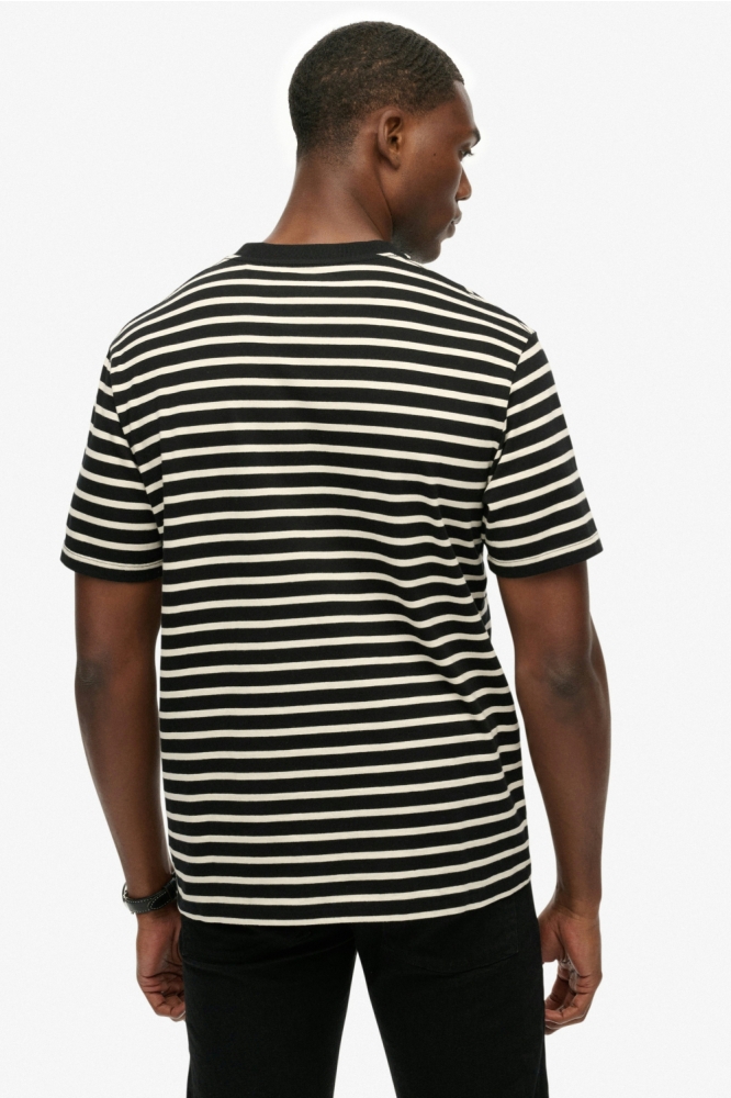 Superdry zwarte heren t-shirt | Model achteraanzicht