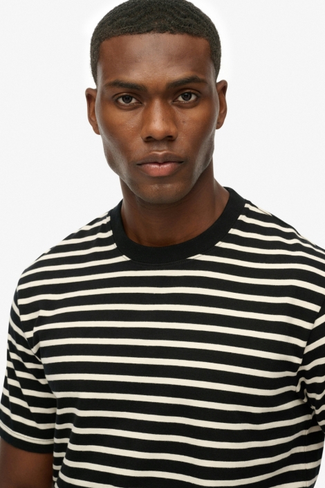 Superdry zwarte heren t-shirt | Close up