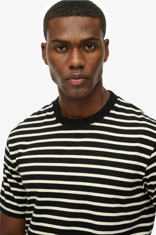 Superdry zwarte heren t-shirt | Close up