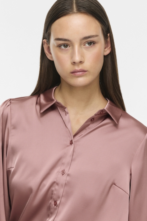 Vila roze dames blouse | Close up
