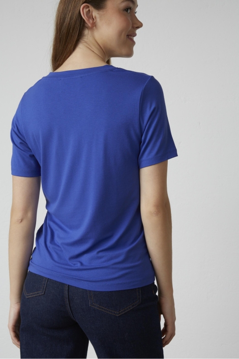 SisterS point blauwe dames t-shirt | Model achteraanzicht