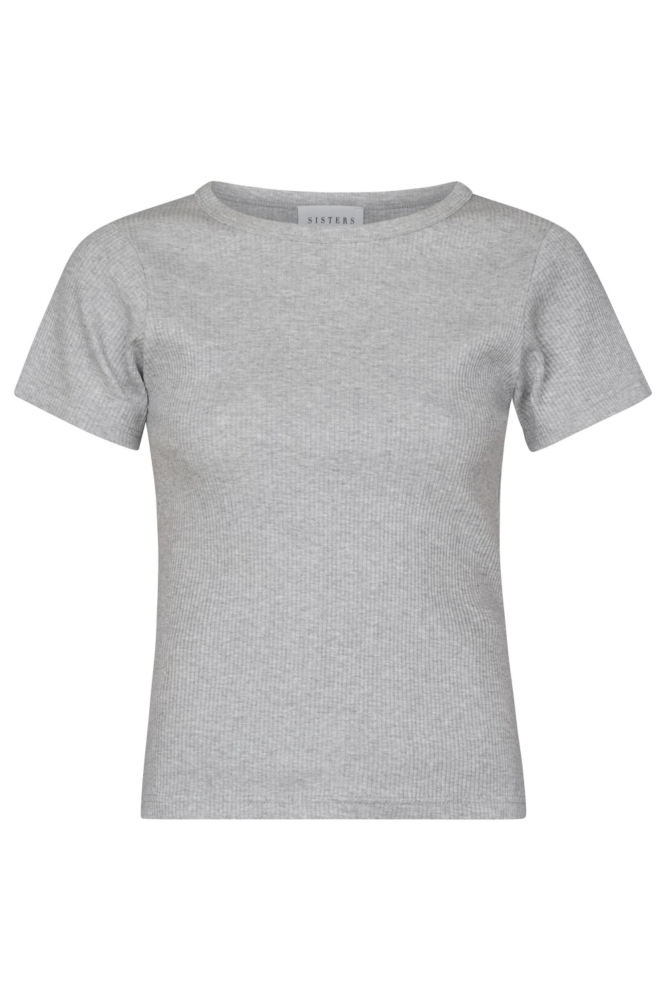 SisterS point grijze dames t-shirt | Vooraanzicht