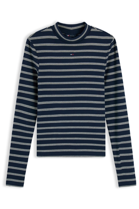 Tommy Jeans blauwe dames t-shirt | Vooraanzicht
