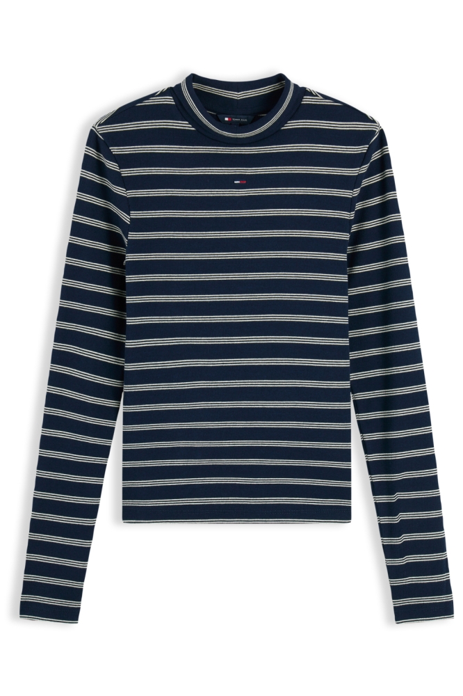 Tommy Jeans blauwe dames t-shirt | Vooraanzicht