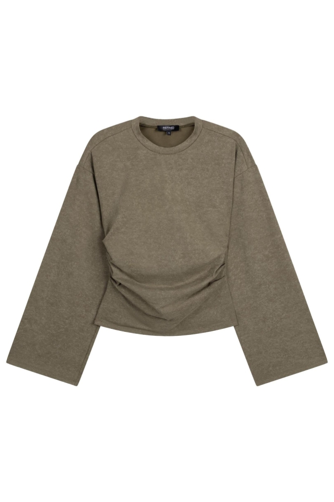 Refined Department groene dames t-shirt | Vooraanzicht