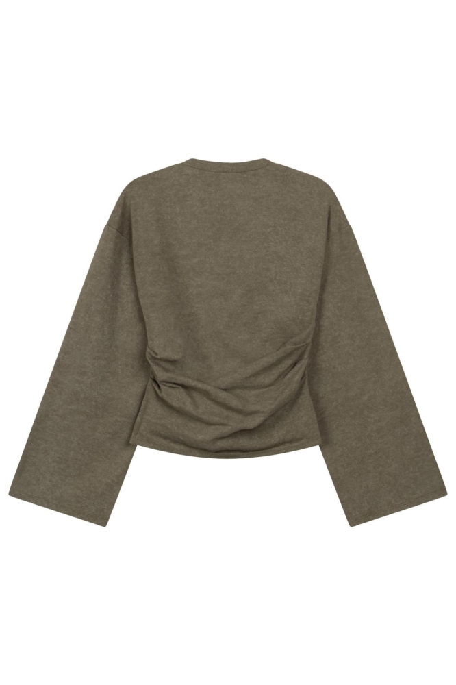 Refined Department groene dames t-shirt | Achteraanzicht