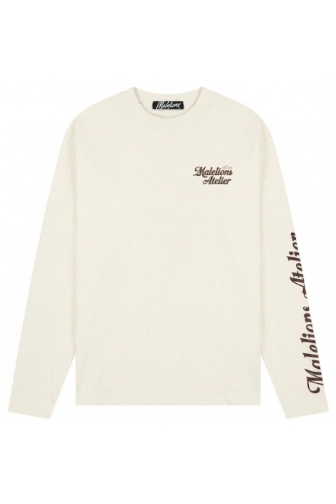 Malelions beige heren t-shirt | Vooraanzicht
