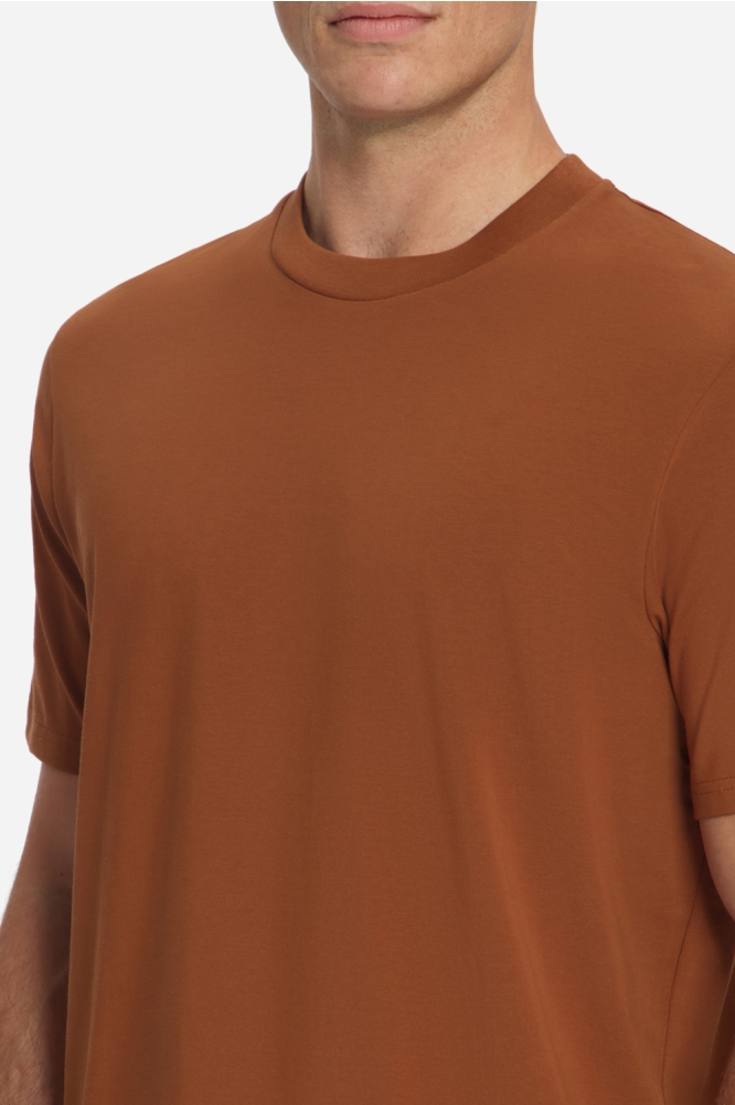 NO-EXCESS bruine heren t-shirt | Close up