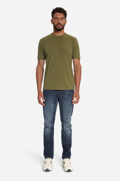 NO-EXCESS groene heren t-shirt | Model