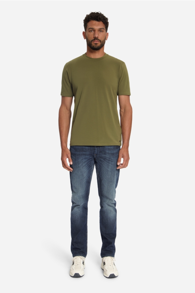 NO-EXCESS groene heren t-shirt | Model