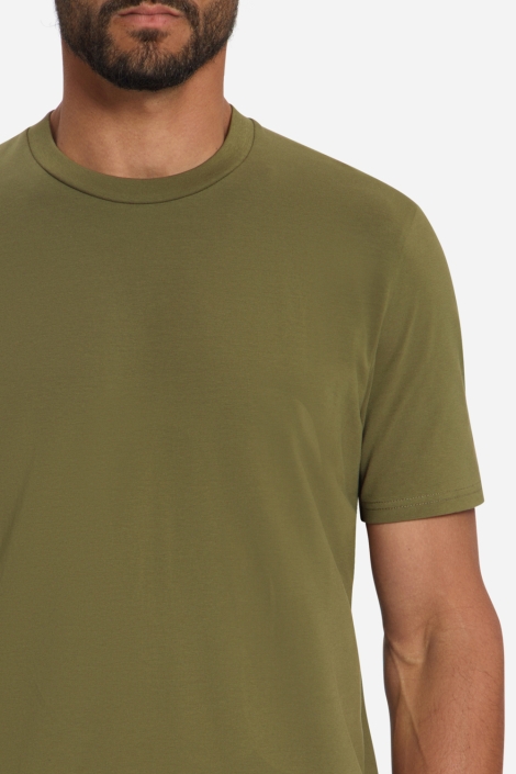 NO-EXCESS groene heren t-shirt | Close up